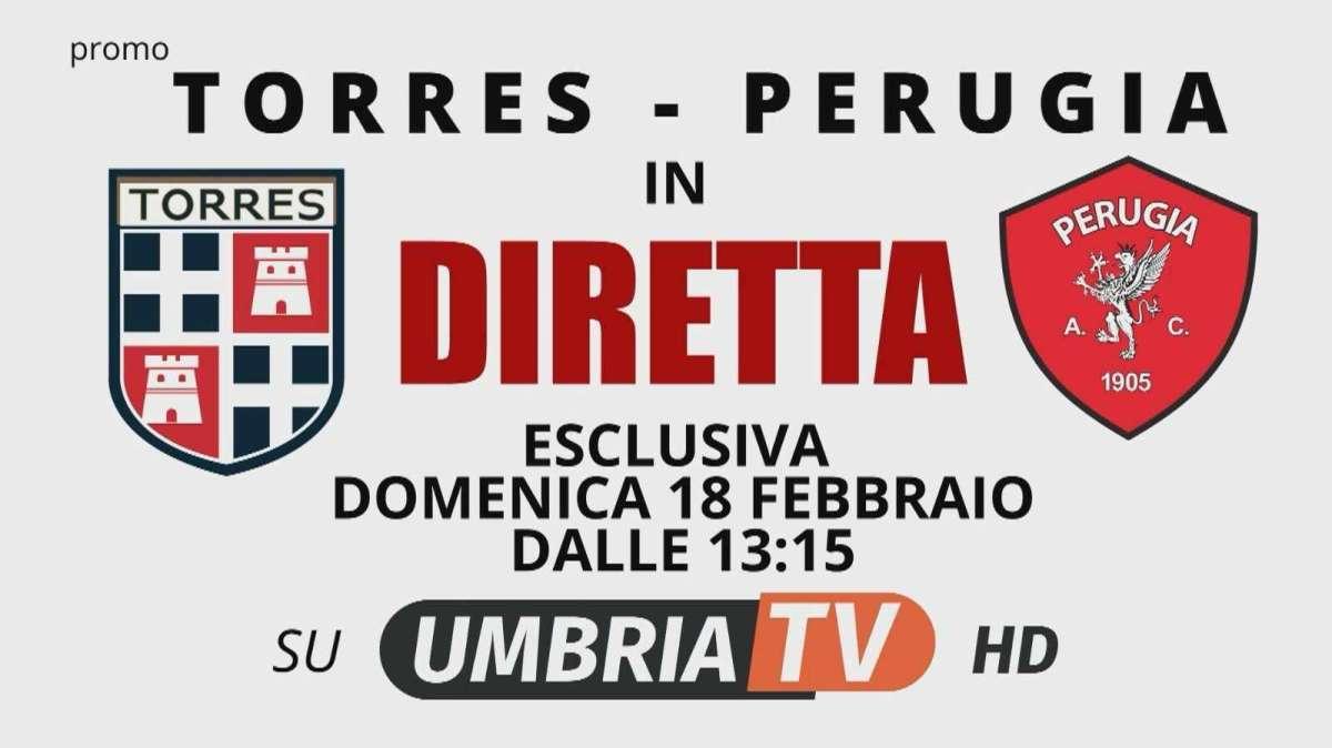 Domani Torres-Perugia in diretta su Umbria Tv dalle ore 13.15