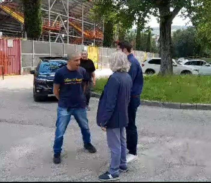 Contestato dai tifosi Massimo Ferrero, oggi al Curi in vista dell'acquisto del Perugia 