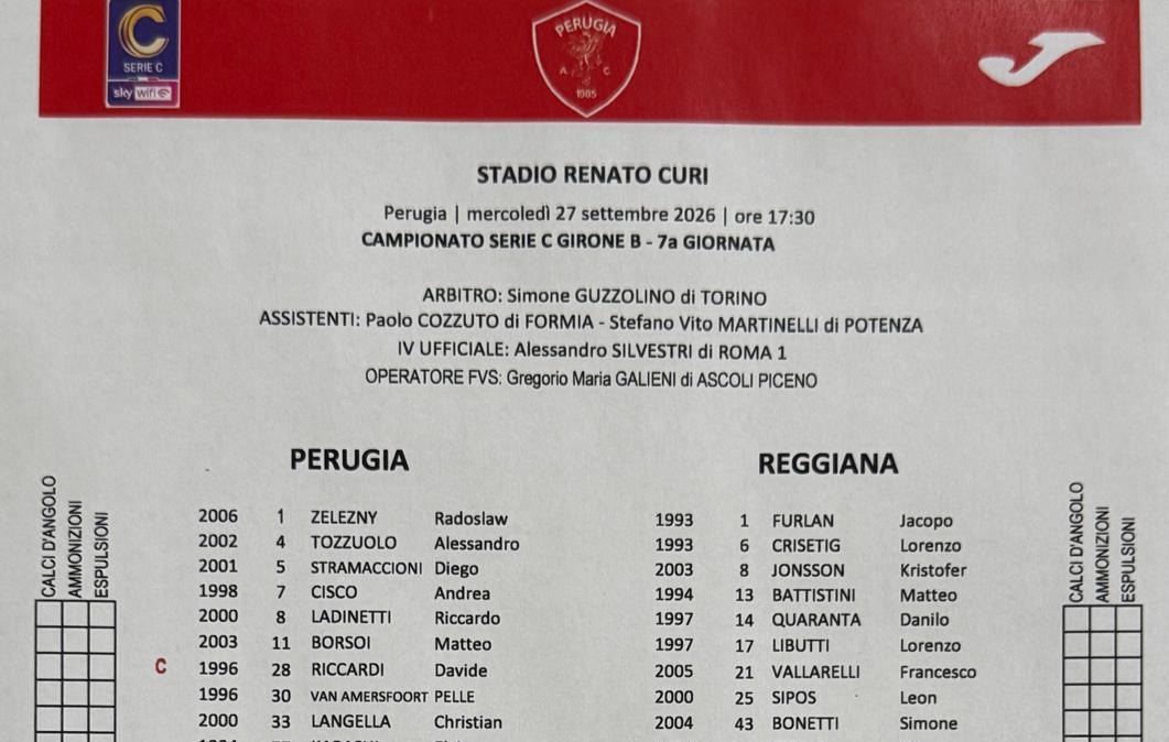 PERUGIA-REGGIANA 2-0 (LIVE): GOOOLLLLLLLLLLLLLLL