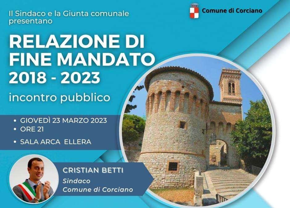 Stasera il saluto del sindaco Betti alla comunità di Corciano: incontro con i cittadini ad Ellera