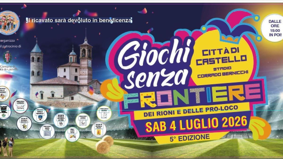 Oggi a Città di Castello l'emozione di "Giochi senza frontiere": saranno in 165 a sfidarsi