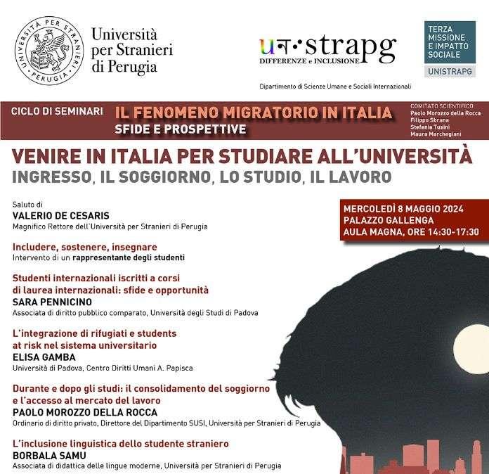 “Il Fenomeno Migratorio in Italia – Sfide e Prospettive”: l'incontro dell'Università per Stranieri di Perugia