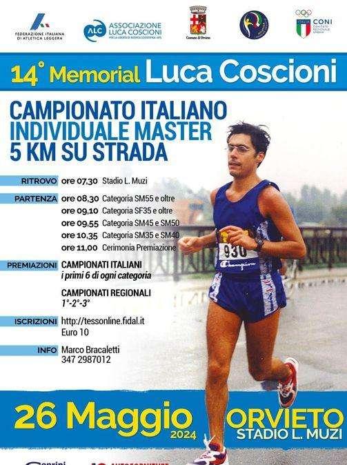 Ad Orvieto si assegnano con il "Memorial Luca Coscioni" i titoli italiani dei 5000 su strada