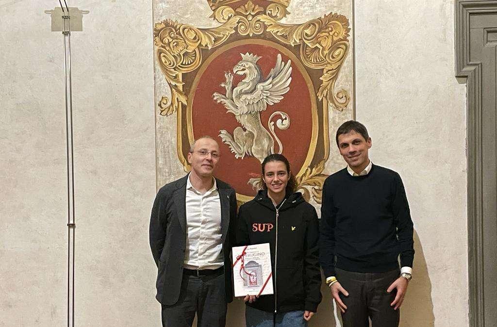 Anche Miriana orgoglio tricolore dello sport perugino: premiata a Palazzo dei Priori