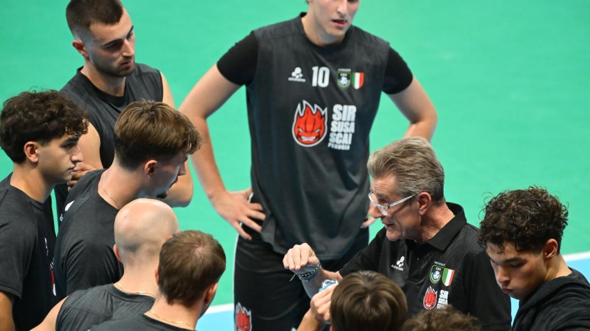 Pareggio (2-2) della Sir Susa Scai Perugia in amichevole al PalaBarton contro Fano