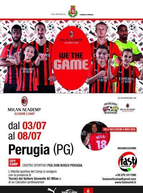 Stamattina la presentazione del Milan Academy City Camp di Perugia: ci sarà anche l'ex grifone Marco Negri