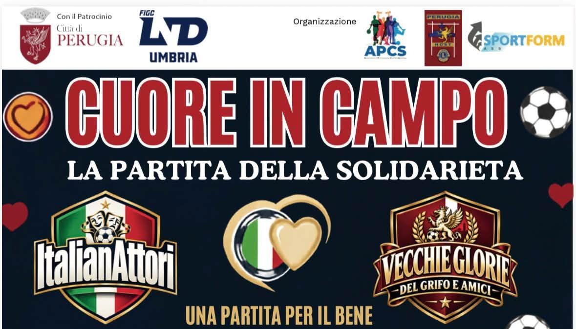 Giovedì 24 si gioca a Perugia la "Partita della solidarietà": attori ed ex grifoni a Prepo per il Serafico di Assisi