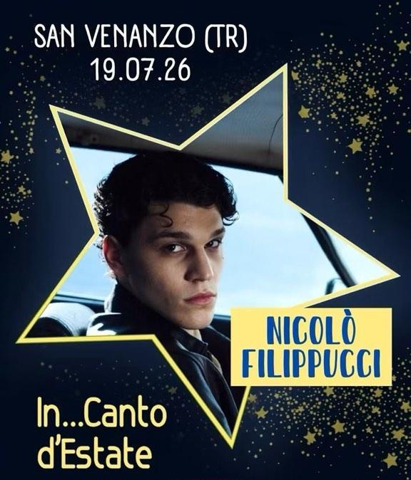 Grande attesa per il concerto di Nicolò Filippucci del 19 luglio a San Venanzo: chiuderà il festival "In...Canto d'Estate"