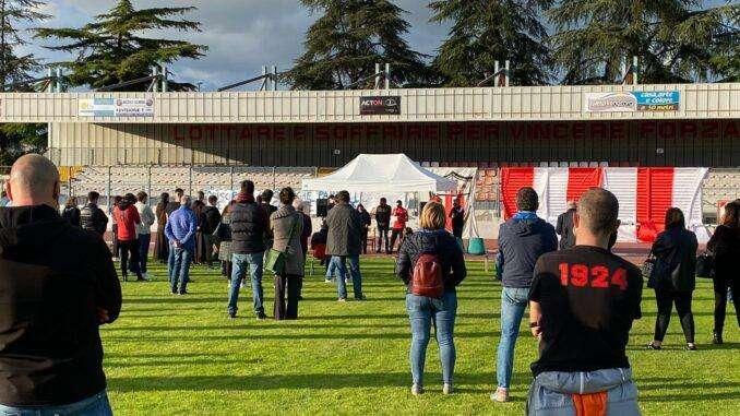 Commozione alla cerimonia in ricordo di Samuele che si è tenuta allo Stadio di Bastia