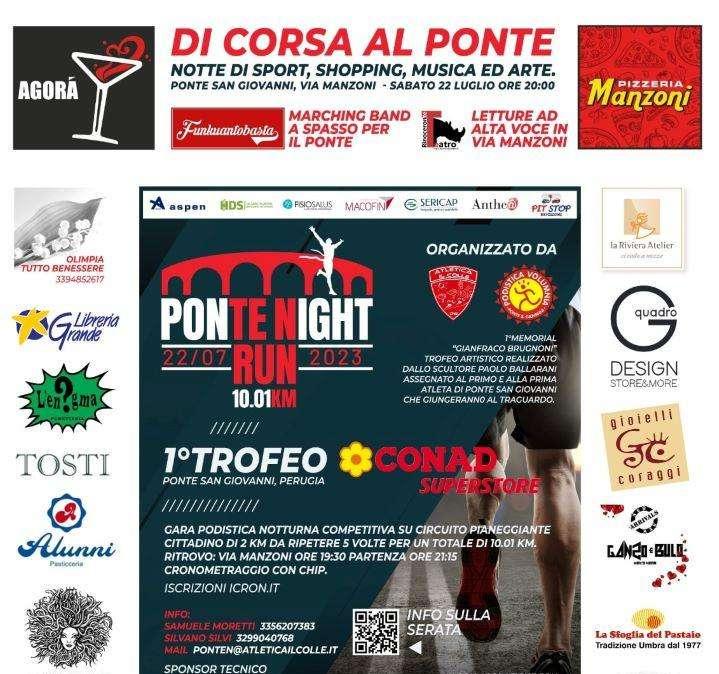Grande attesa a Ponte San Giovanni per la "Ponte Night Run" del 22 luglio