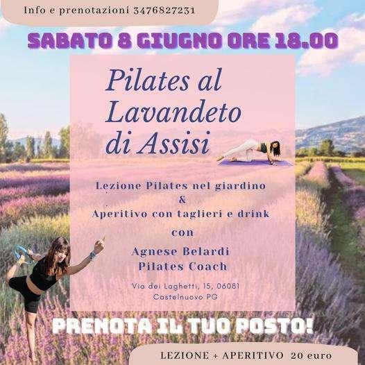 Il pilates tra la fioritura di rose e lavande: l'8 giugno al Lavandeto di Assisi con Agnese Belardi