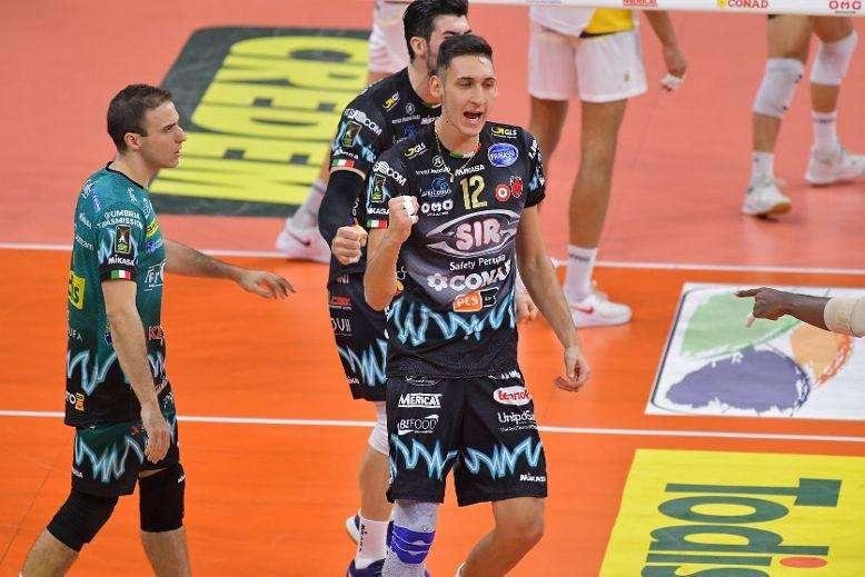 Giannelli e Russo della Sir Safety Perugia in Polonia