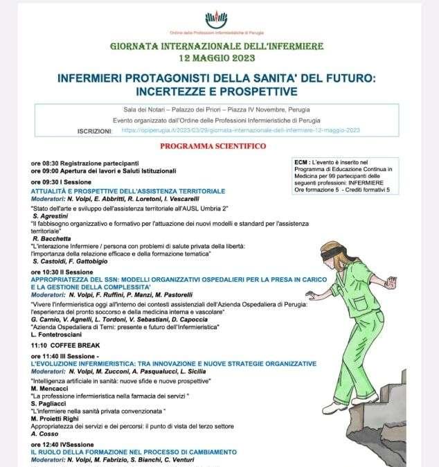 Domani a Perugia si celebra la Giornata Internazionale dell’Infermiere: appuntamento alla Sala dei Notari