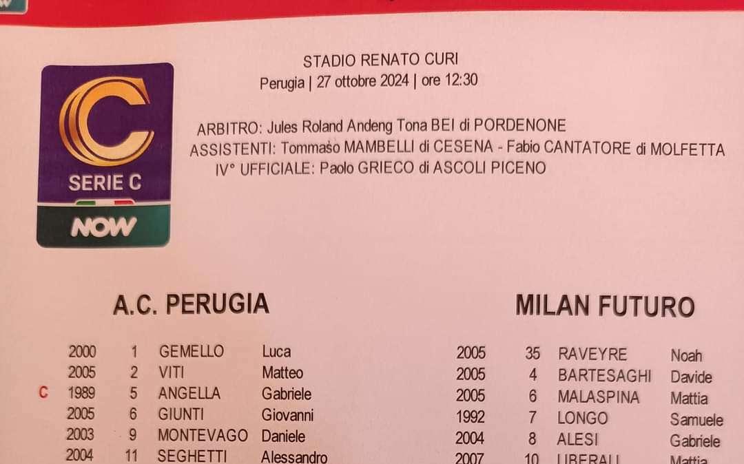PERUGIA-MILAN FUTURO 0-2: finita! Pesantissima contestazione a Formisano!