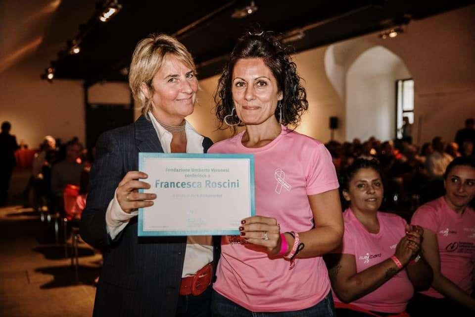 Francesca e la sua grande gioia per far parte del Perugia Running Pink Is Good...