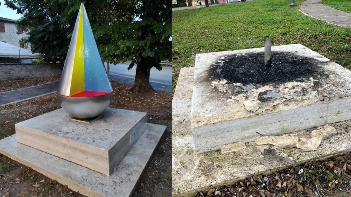 Il monumento Avis di Magione incendiato da ragazzini? No, da quattro quarantenni!