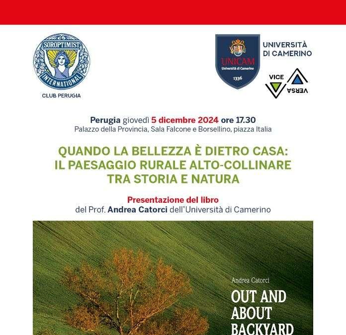 Giovedì a Perugia la presentazione del libro “Out and about backyard: un viaggio nella bellezza della campagna camerte”