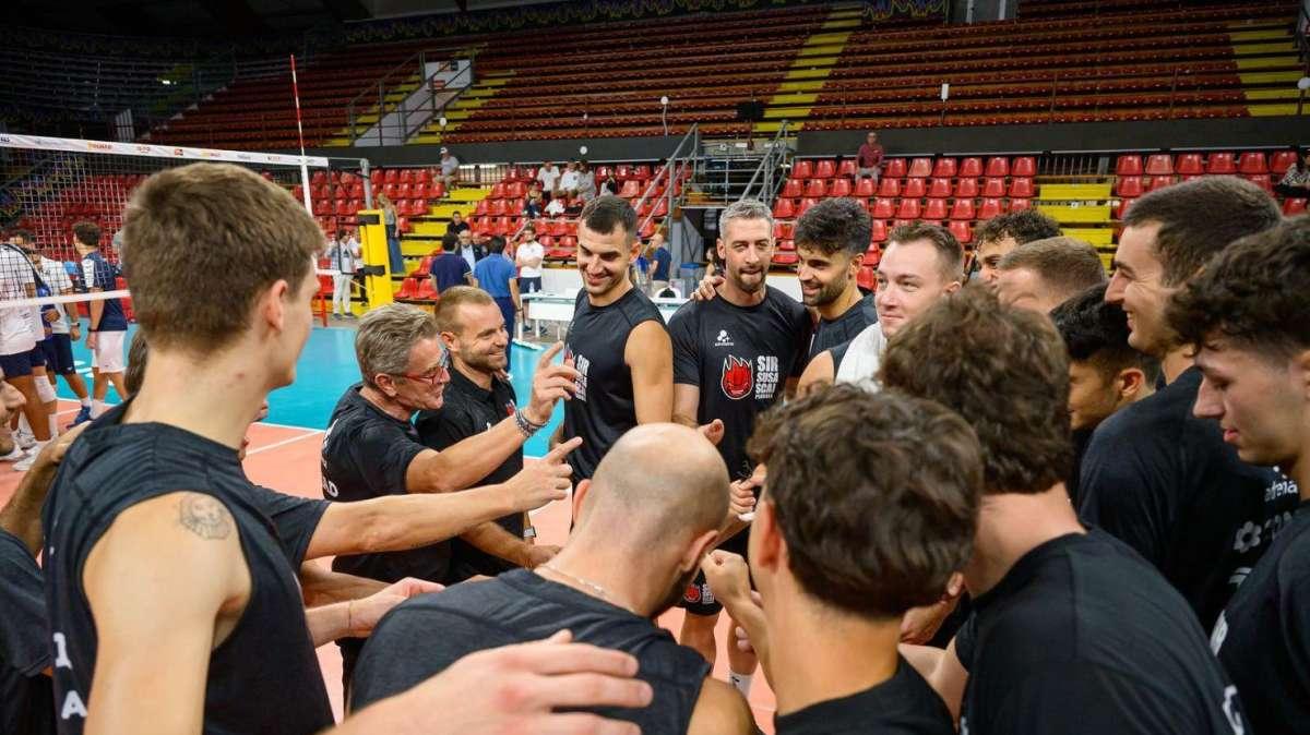 Netta vittoria in amichevole della Sir Susa Scai Perugia contro Cisterna al PalaBarton