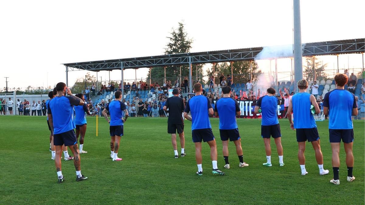 Voglia di vincere e di... trasferte libere: il racconto dell'allenamento a porte aperte