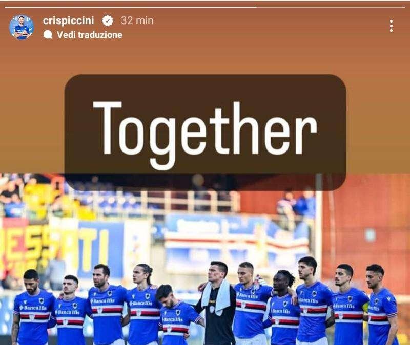 Sampdoria verso la sfida di Cosenza, Piccini carica il gruppo: "Insieme"