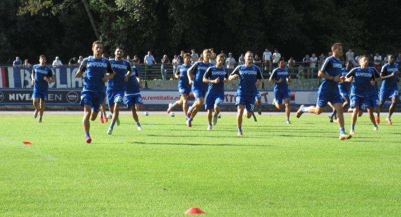 Allenamento mattutino per la Samp, domani doppia seduta