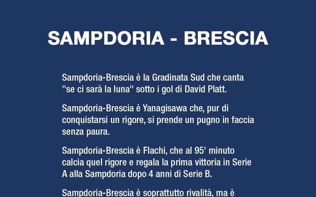 Sampdoria - Brescia, la Sud: "Sabato tocca ancora a noi. Carichi, decisi, compatti"