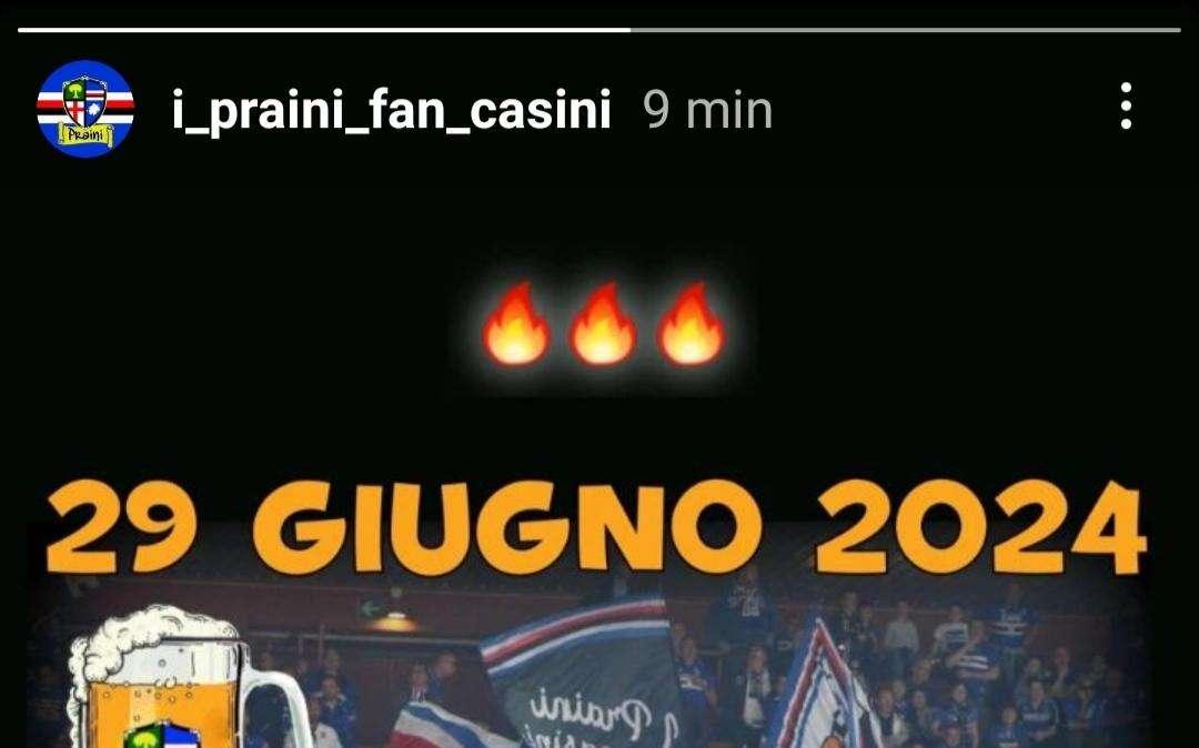Sampdoria club Pra&Palmaro, festa il 29 giugno al Branega