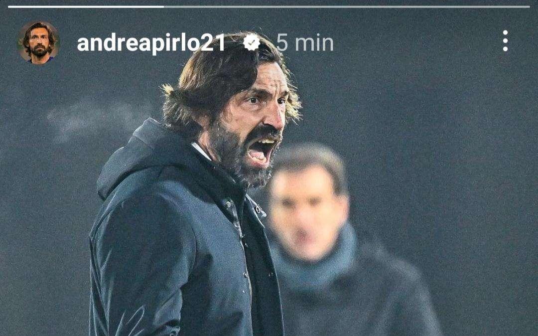 Sampdoria social, la grinta e l'esultanza di mister Pirlo al fischio finale 