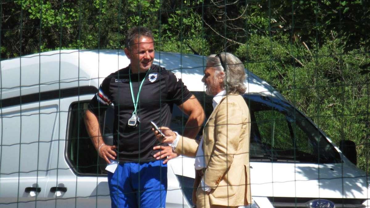 Ferrero in visita a Bogliasco. Domani rifinitura a porte chiuse
