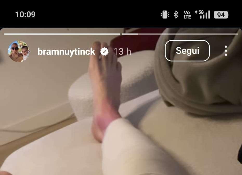 Ex Sampdoria, Nuytinck non dimentica: i colori blucerchiati lo accompagnano nel post-operatorio