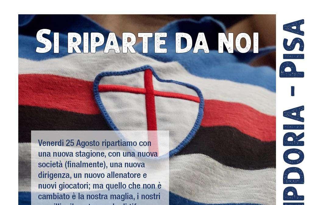 Sampdoria - Pisa, Gruppi della Sud: "Si riparte da noi. Indossate la maglia blucerchiata"