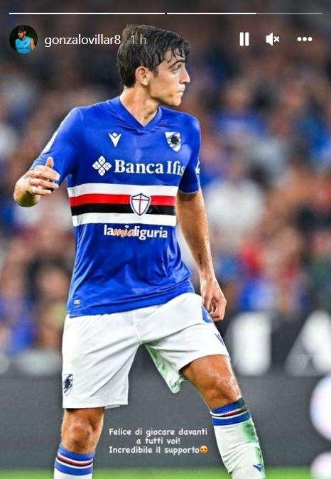 Sampdoria, Villar: "Felice di giocare davanti a tutti voi! Incredibile il supporto"