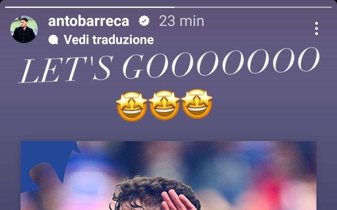 Sampdoria, Barreca festeggia il successo ottenuto con la Reggiana 