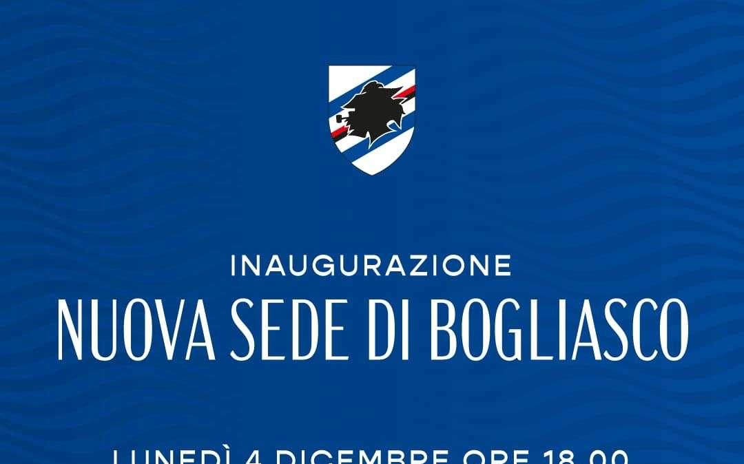 Sampdoria, lunedì 4 dicembre inaugurata la nuova sede di Bogliasco