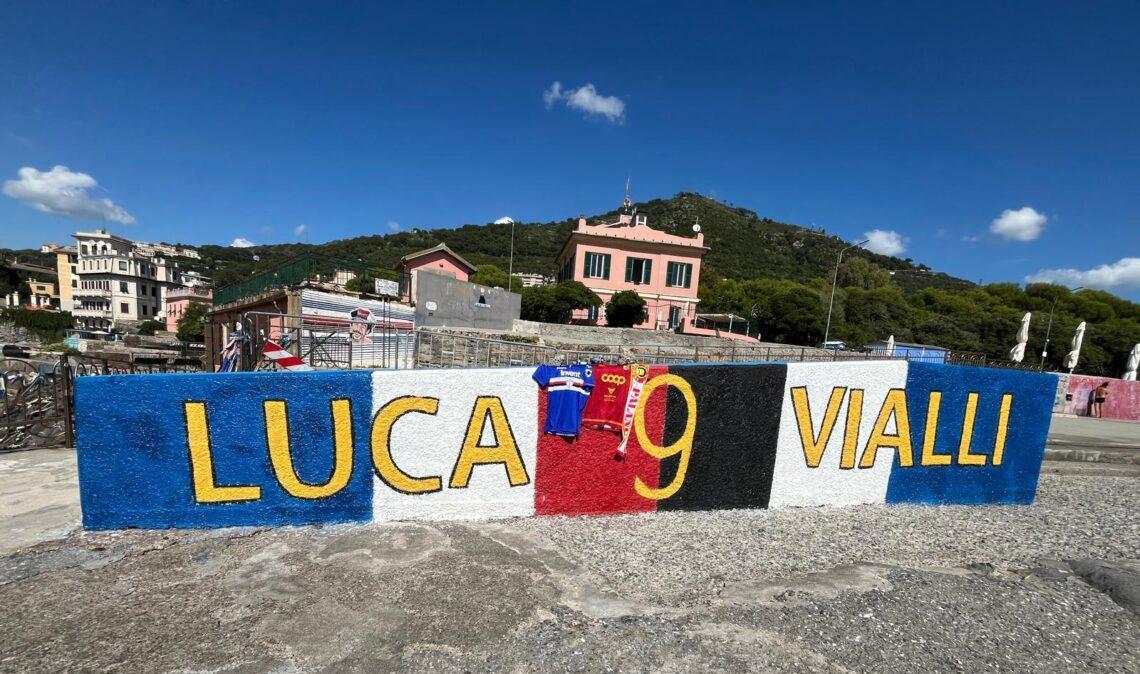 Ex Sampdoria, una sciarpa Catanzaro Club Massimo Palanca in ricordo di Vialli