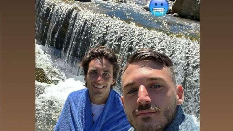 Social Sampdoria, Falcone e Augello sfidano le acque gelide dell'Oglio
