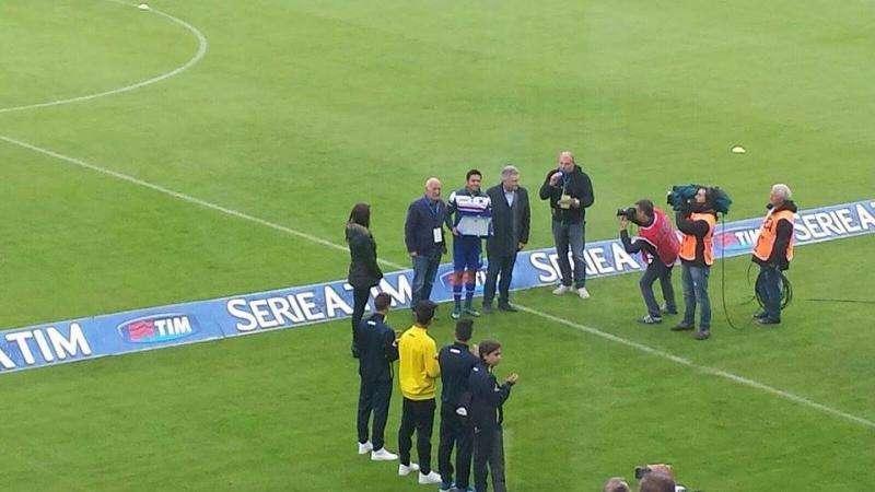 Eder premiato nel pre-gara al "Matusa" (Foto)