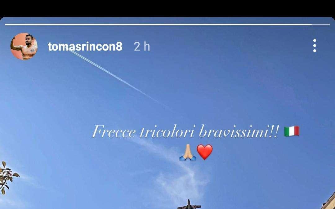 Sampdoria, Rincon omaggia le Frecce Tricolori: "Bravissimi"