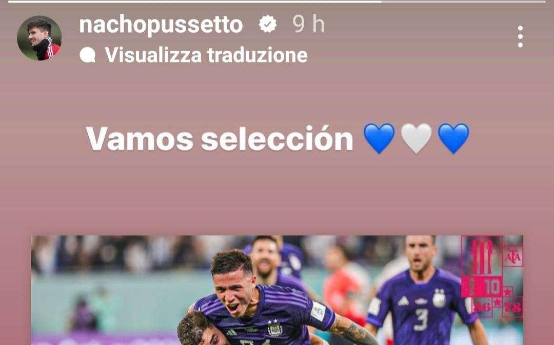 Sampdoria, Pussetto festeggia l'Argentina: "Vamos Seleccion"