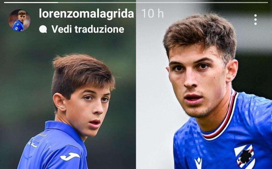Amarcord Malagrida sui social: "Da sempre Sampdoria"