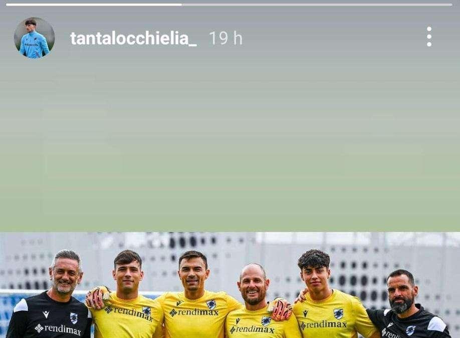 Social Sampdoria, lo scatto di Tantalocchi con il team portieri