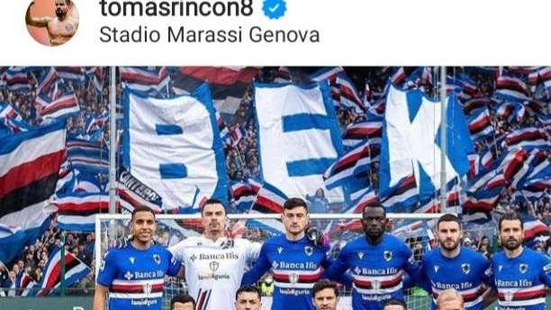 Sampdoria, la carica di Rincon: "Tenere su la guardia"