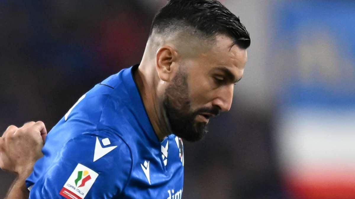 Sampdoria - Mantova, Coda ci prova con un colpo di testa
