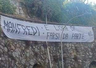 Tifoseria Sampdoria, a Bogliasco un altro striscione "61": "Manfredi, è l'ora di farsi da parte"