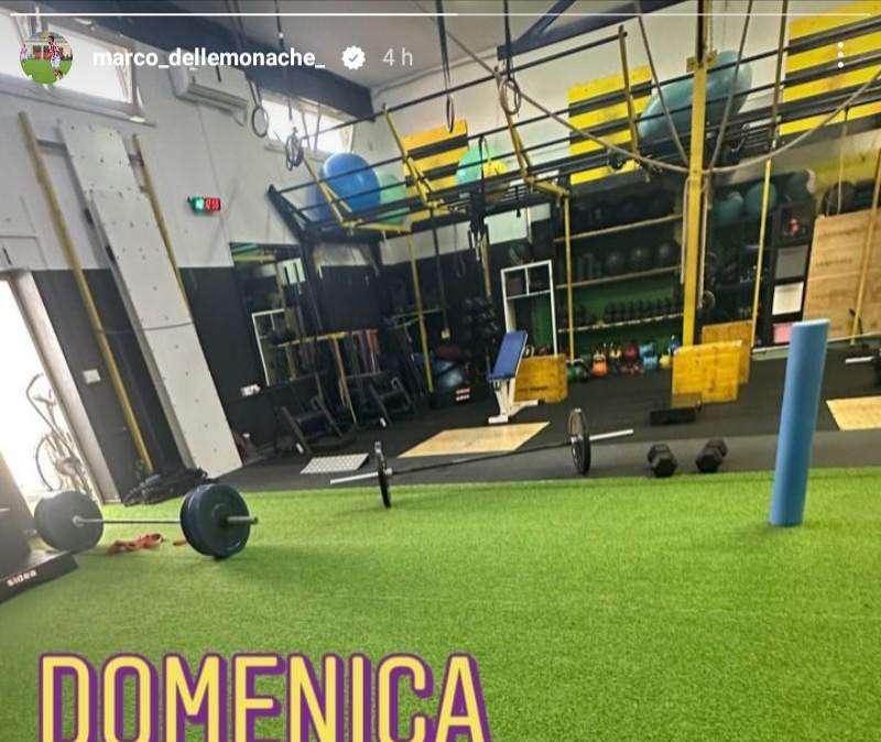 Giovani Sampdoria, Delle Monache si allena individualmente in palestra 