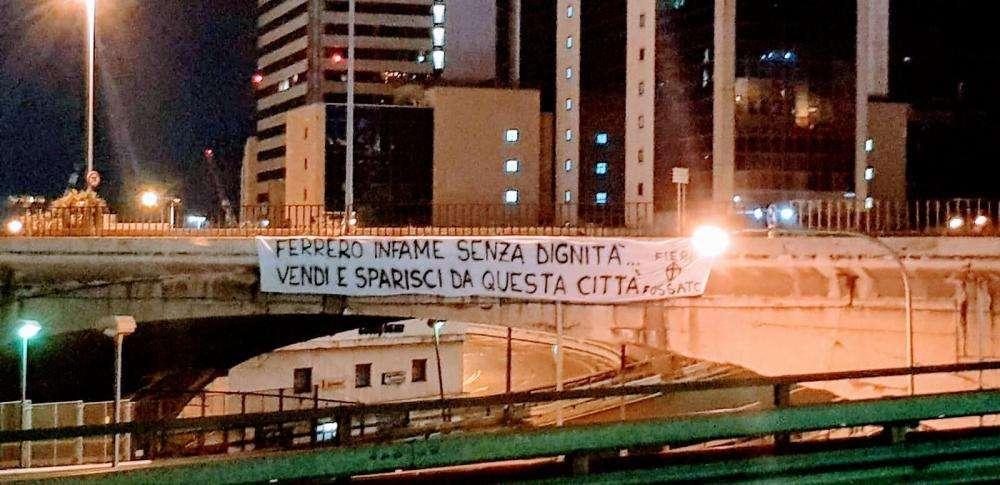 Fieri Fossato, in città striscioni contro Ferrero