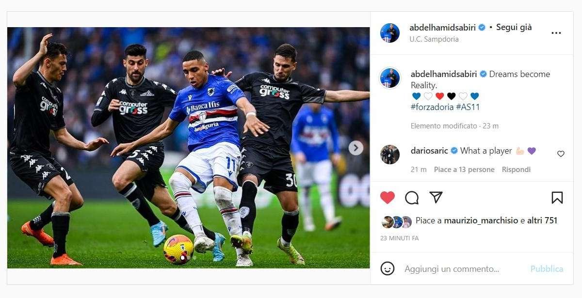 Sampdoria, Sabiri emozionato: "I sogni diventano realtà"