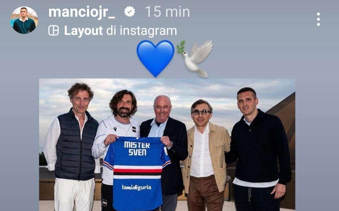 Sampdoria, l'omaggio di Andrea Mancini alla memoria di Eriksson