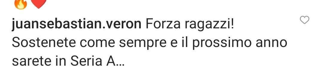 Sampdoria, Veron: "Forza ragazzi, sostenete come sempre"