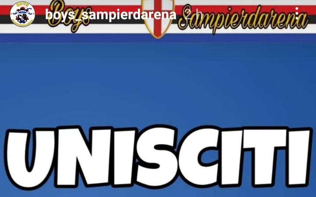 Sampdoria, Boys Sampierdarena in Nord: "Affinchè la nostra squadra venga affiancata al meglio"